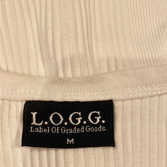 L.O.G.G. Tank Top Unisex, comfortable fit, white, made for H&M, size Medium - Picture 14 of 15